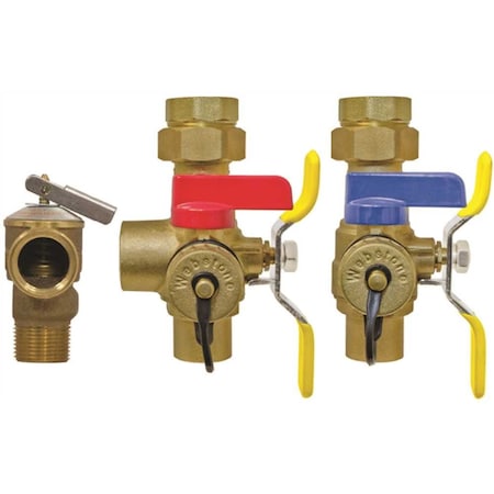 Isolator EXP 3/4 In. IPS Union X SWT Tankless Water Heater Service Valve Kit